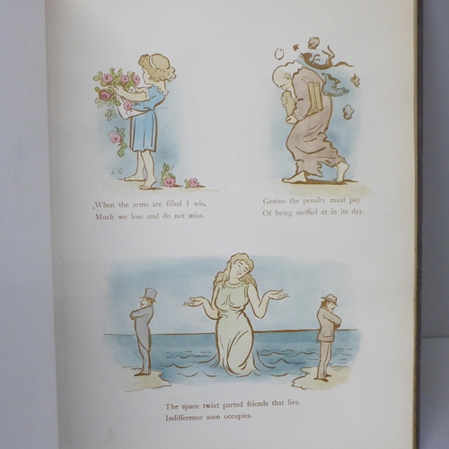 690 - Books; 'Symbols and Metaphors' Cynicus, published 1882 with hand coloured illustrations, 'Low Again ... 