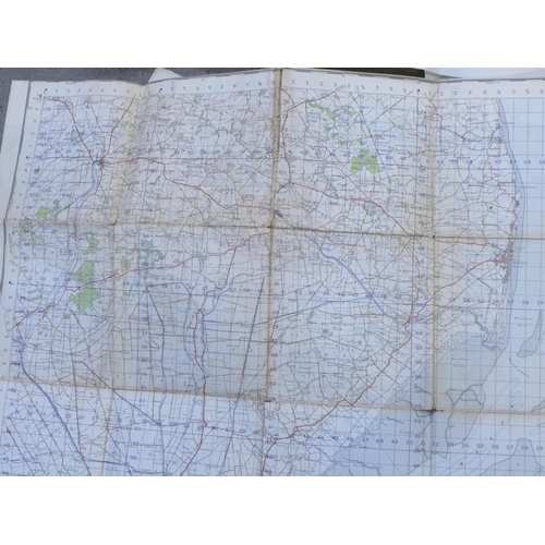 701 - A box of War Office maps, UK and Germany