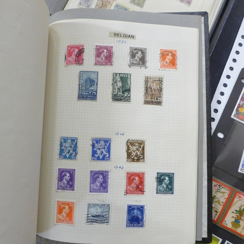 708 - Stamps; a box of stamps, covers, etc., loose and in albums