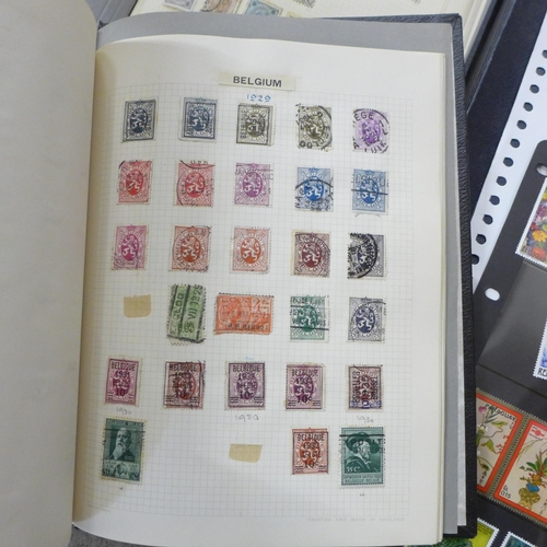 708 - Stamps; a box of stamps, covers, etc., loose and in albums