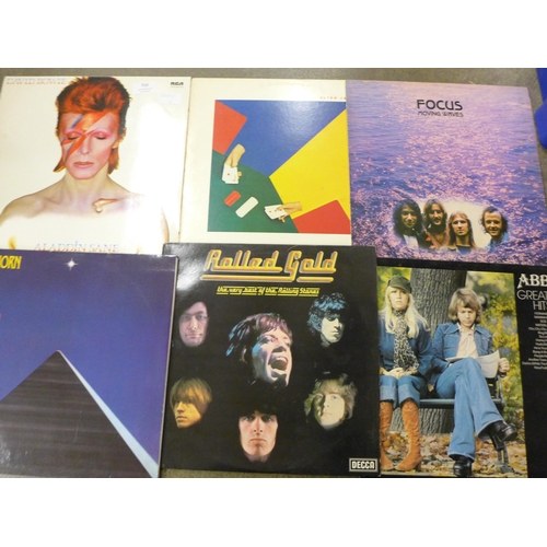 710 - Fourteen 1970s/1980s LP records including David Bowie and Focus