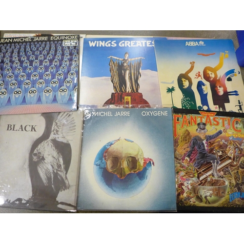 710 - Fourteen 1970s/1980s LP records including David Bowie and Focus