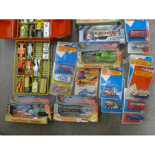 723 - A collection of Matchbox die-cast vehicles including 4x Battle Kings, Super Kings, approximately 50 ... 