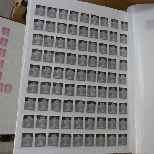 727 - Stamp albums, used Machin including castles, pre and post decimal