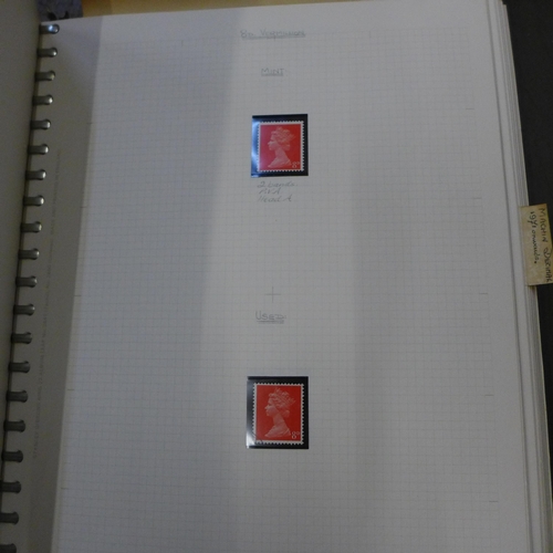 727 - Stamp albums, used Machin including castles, pre and post decimal