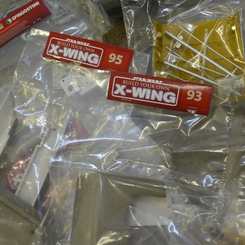 728 - DeAgostini X-Wing model parts, 46 issues/parts in total