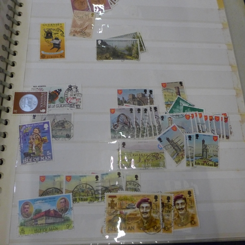 729 - A collection of stamps, some 1980s and 1990s Royal Mail Mint stamps, albums of stamps, empty albums ... 