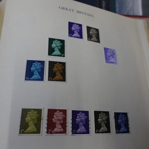 729 - A collection of stamps, some 1980s and 1990s Royal Mail Mint stamps, albums of stamps, empty albums ... 