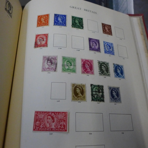 729 - A collection of stamps, some 1980s and 1990s Royal Mail Mint stamps, albums of stamps, empty albums ... 