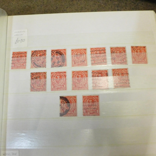 738 - Seven albums of used stamps