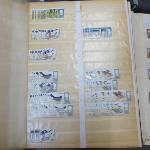 738 - Seven albums of used stamps