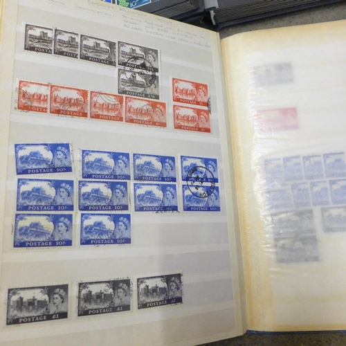 738 - Seven albums of used stamps