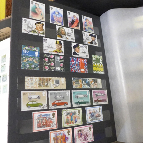 738 - Seven albums of used stamps