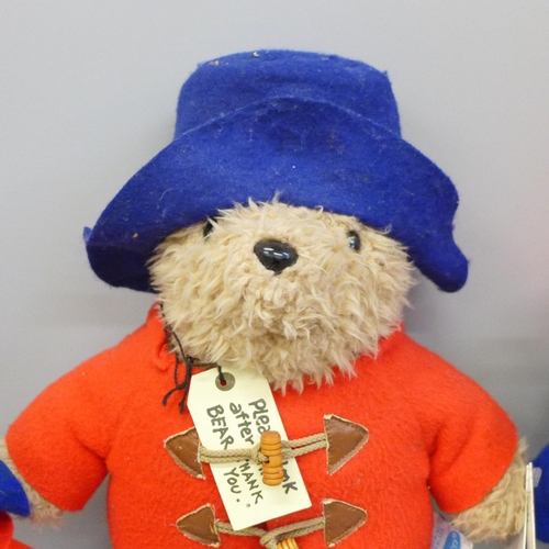 745 - Three Paddington Bear soft toys