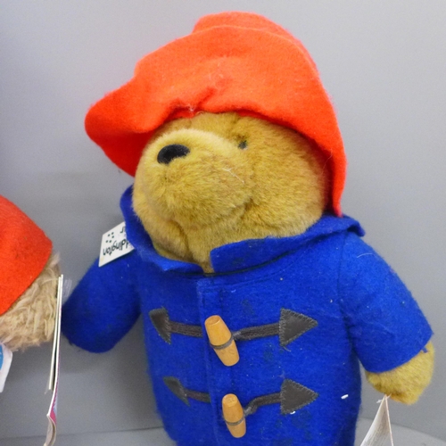 745 - Three Paddington Bear soft toys