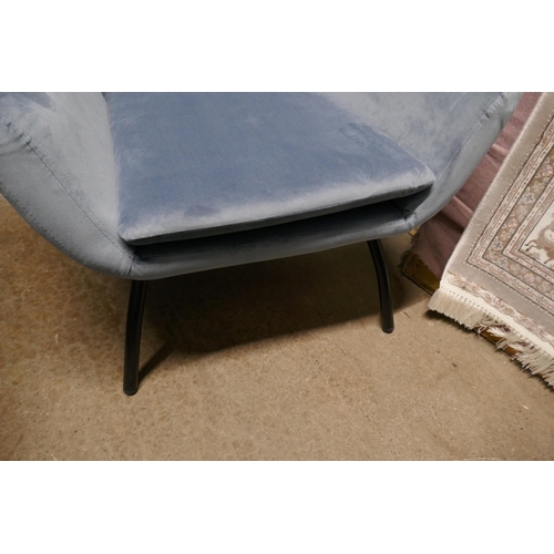 1408 - A Condor aqua velvet upholstered chair RRP £260