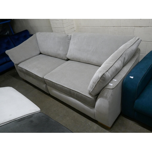 1417 - A Barker & Stonehouse silver velvet four seater sofa - marked RRP £1439