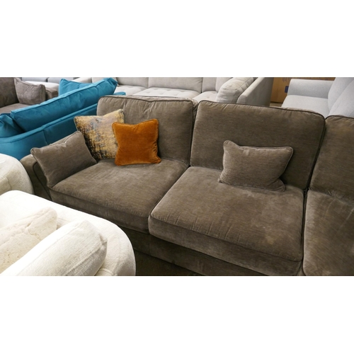 1427 - A dark mink Celeste velvet corner sofa RRP £2999