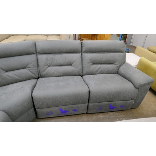 1476 - A Justin Grey Sectional Reclining Corner Sofa, original RRP £1499.99 + VAT (4196-18) *This lot is su... 