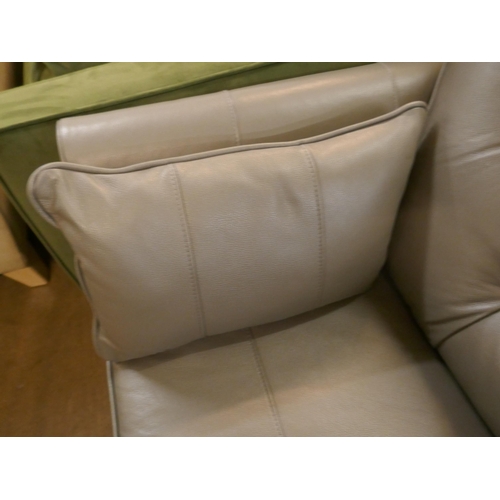 1302 - A Hoxton mink leather love seat RRP £1539