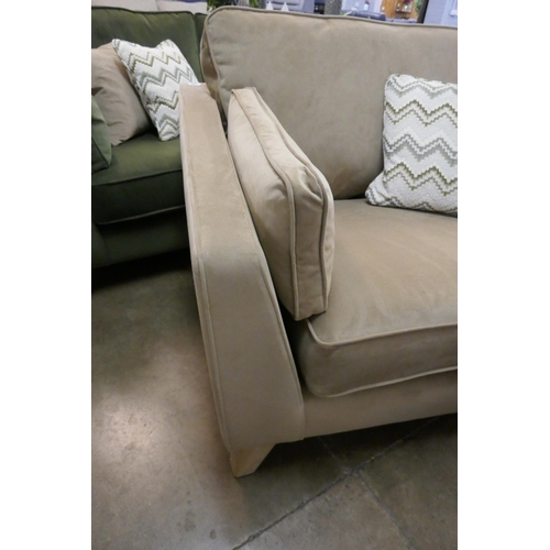 1305 - A Vincent plush vine two seater sofa and a contrasting Vincent plush bark love seat RRP £2070