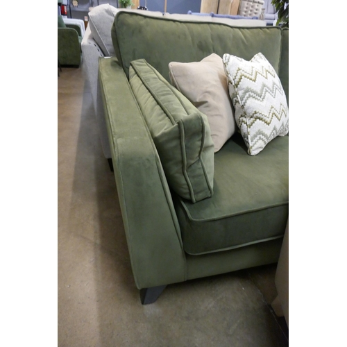 1305 - A Vincent plush vine two seater sofa and a contrasting Vincent plush bark love seat RRP £2070