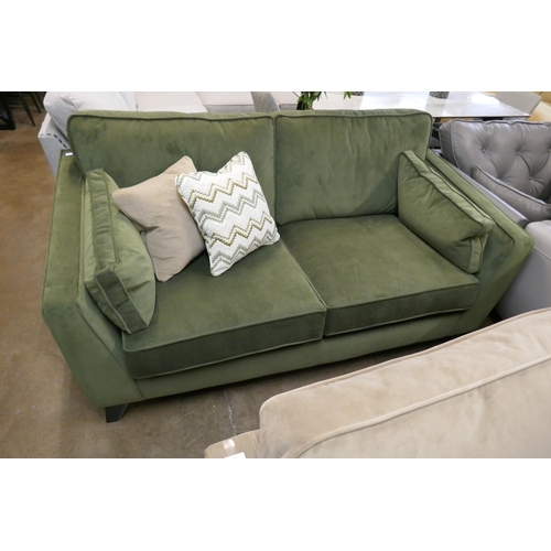 1305 - A Vincent plush vine two seater sofa and a contrasting Vincent plush bark love seat RRP £2070