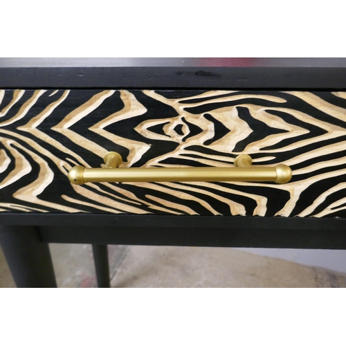 1373 - A two drawer zebra console table