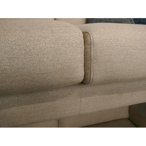 1392 - A sandstone weave three seater and two seater sofa