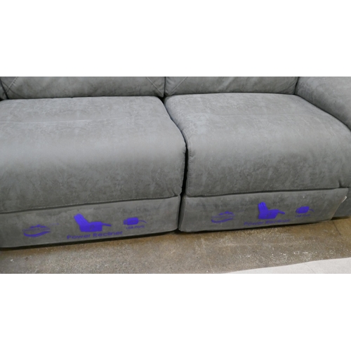 1476 - A Justin Grey Sectional Reclining Corner Sofa, original RRP £1499.99 + VAT (4196-18) *This lot is su... 