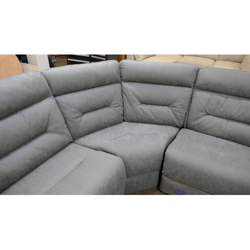 1476 - A Justin Grey Sectional Reclining Corner Sofa, original RRP £1499.99 + VAT (4196-18) *This lot is su... 