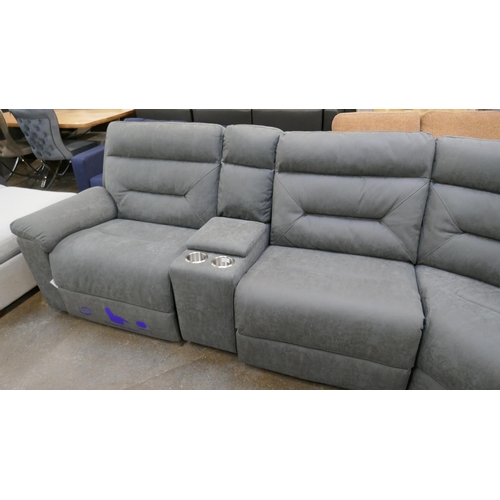 1476 - A Justin Grey Sectional Reclining Corner Sofa, original RRP £1499.99 + VAT (4196-18) *This lot is su... 