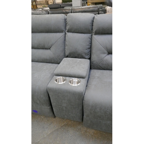 1476 - A Justin Grey Sectional Reclining Corner Sofa, original RRP £1499.99 + VAT (4196-18) *This lot is su... 