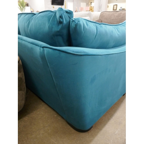 1478 - A Barker & Stonehouse turquoise velvet two seater sofa RRP £1129