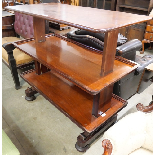 208 - A Victorian mahogany metamorphic dumb waiter