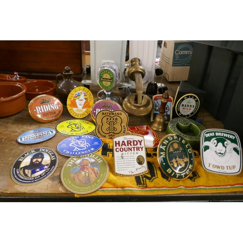 2465 - A box of assorted pub/ bar items