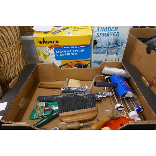 2489 - A box of assorted DIY decorating items