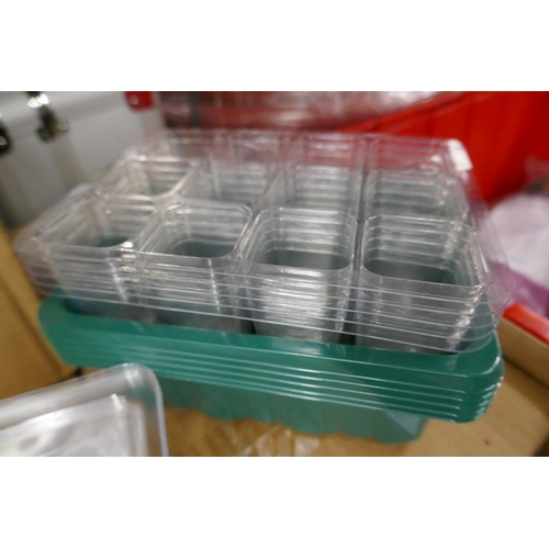 2514 - A box of 70 seedling trays