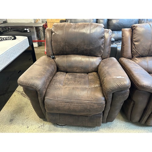 1538 - A Power Fabric Recliner chair with Heat & Massage, original RRP £374.91 + VAT (4196-27) *This lot is... 