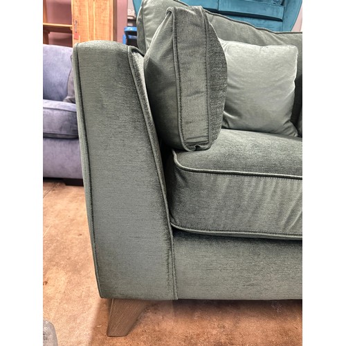 1436 - A Barker & Stonehouse green velvet armchair