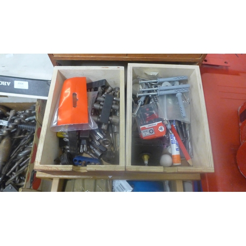 2002 - A selection of power tools including: a WorX cordless hammer drill (WX14HD) - 14.4v, a Bosch jigsaw ... 