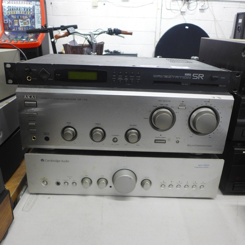 2184 - A quantity of JVC stereo equipment including a compact component system (MX-55M), A Compact disk aut... 