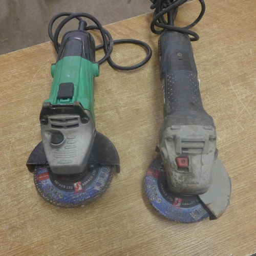 2033 - A Bosch CS7-115 grinder and a Hitachi G12SS grinder (both 110v)