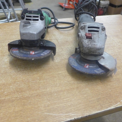 2033 - A Bosch CS7-115 grinder and a Hitachi G12SS grinder (both 110v)