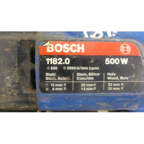 2034 - A Bosch 1182.0 110v 500w twin speed hammer drill