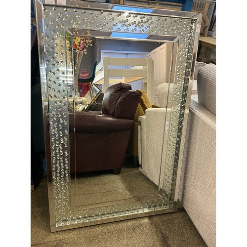 1601 - Bevelled edge jewel wall mirror (80x120cm)