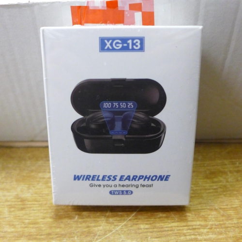 2100 - A box of 30 sets of XG-13 wireless earphones