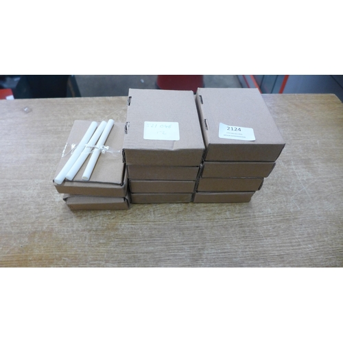 2124 - 10 Boxes of 25 high temperature glue sticks - 7mm diameter x 100mm - unused