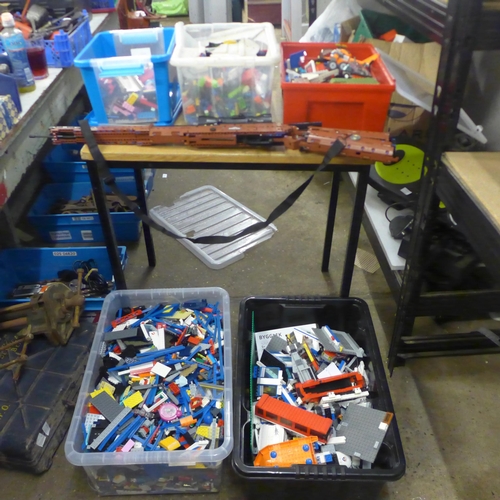 2147 - 5 Boxes of assorted Lego building blocks and a Cada Military Bricks bolt action musket rifle