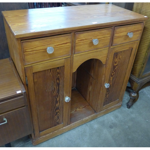 121 - A Victorian pitch pine pantry cupboard